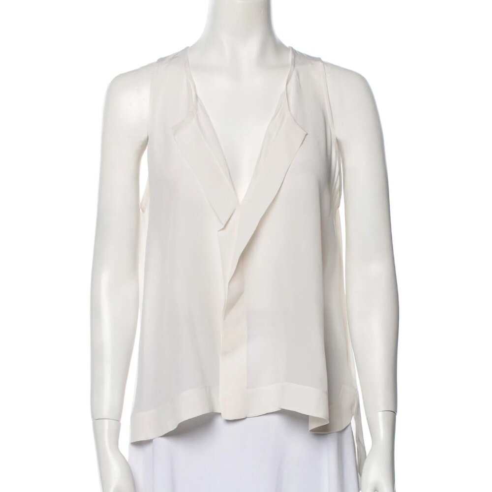 Alice + Olivia Silk V-Neck Blouse